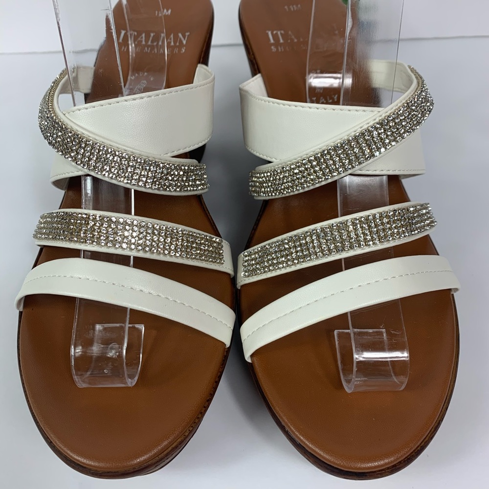 Italian Shoemaker Shoes Platform Sandals Leather - Picture 2 of 8